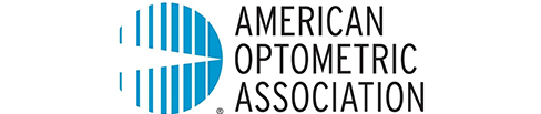 Logo of the American Optometric Association featuring blue circular design with text - Hometown Eyecare
