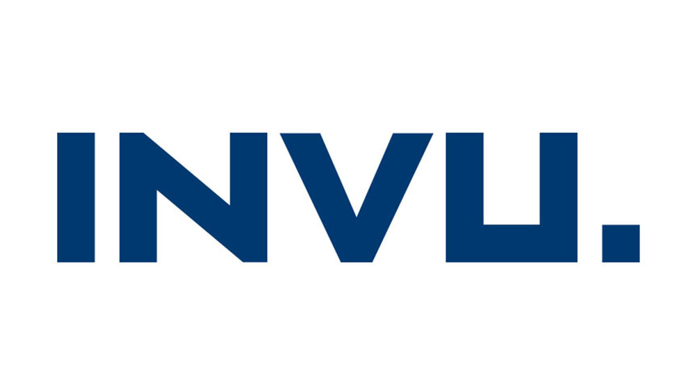 Blue INVU logo representing the premium polarized eyewear brand - Hometown Eyecare